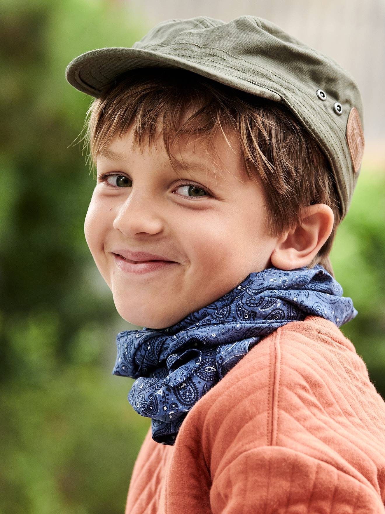 Foulard esprit bandana garçon personnalisable marine