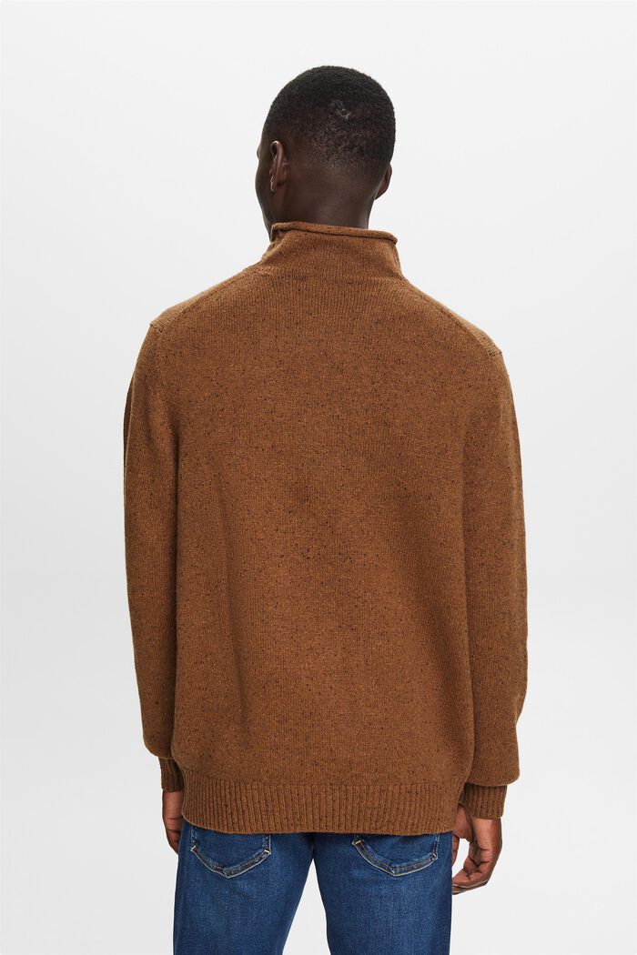 Pullover mit Stehkragen aus Wollmix