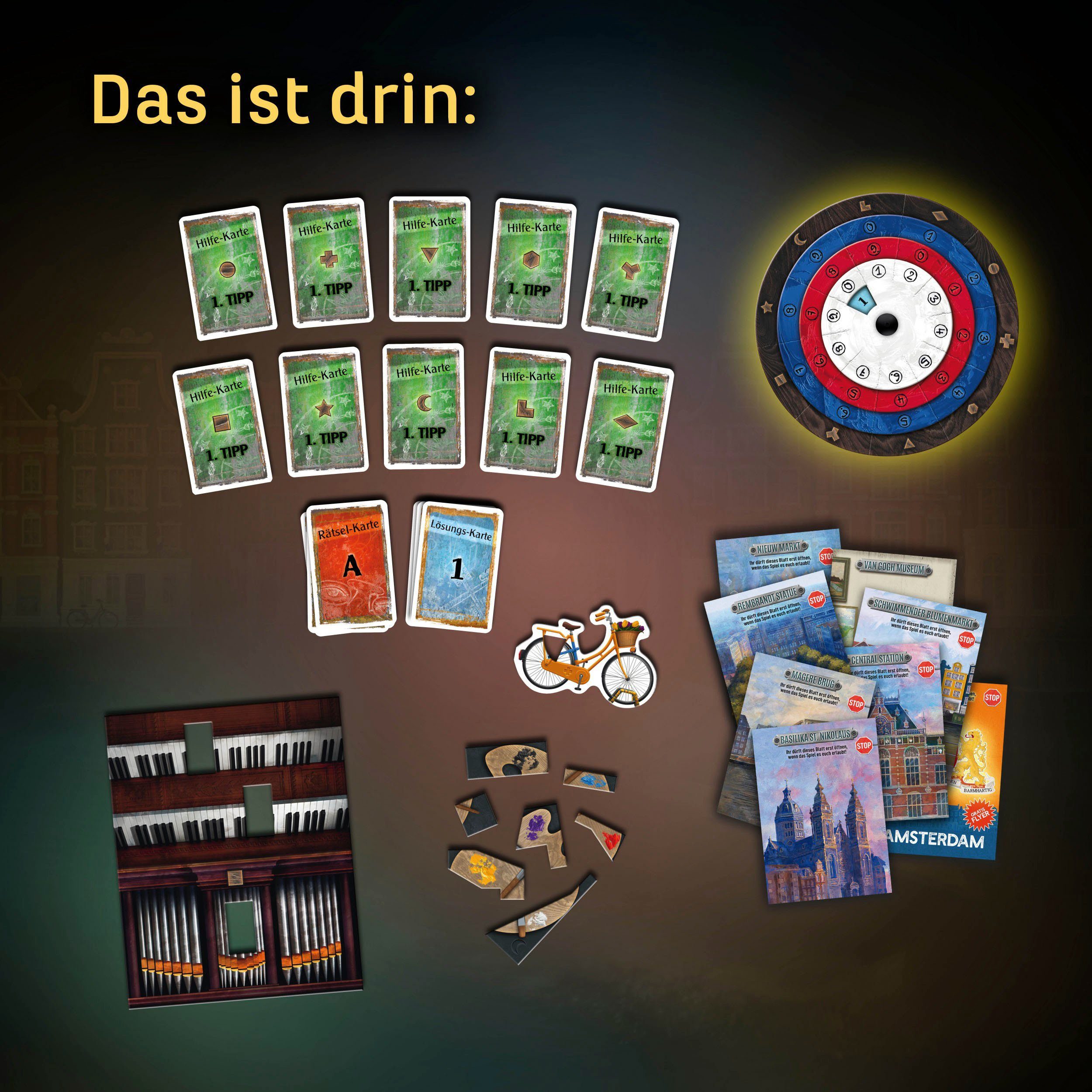 Kosmos Spiel, Rätselspiel EXIT® - Das Spiel: Die Jagd durch Amsterdam (F), Made in Germany
