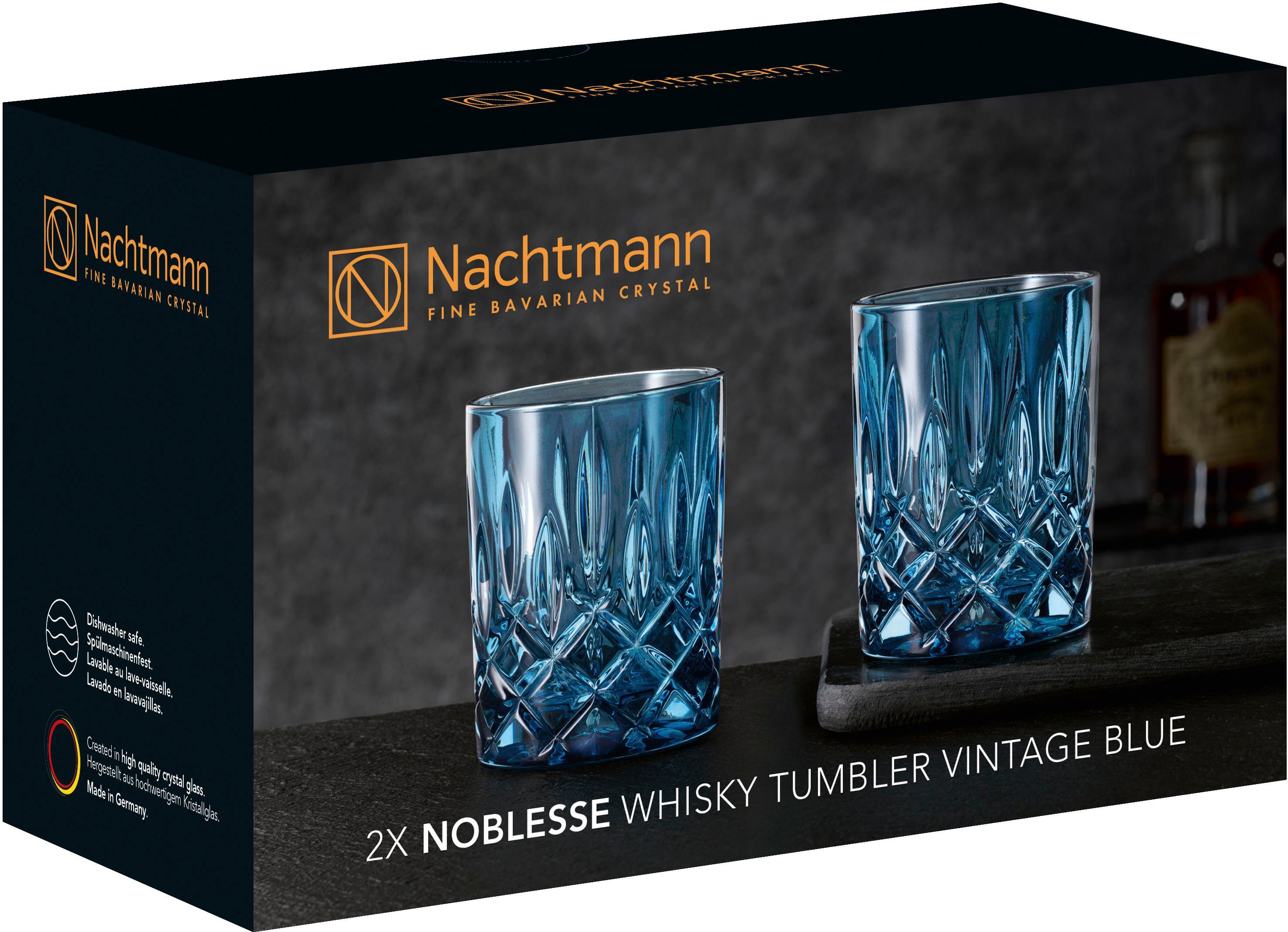 Nachtmann Whiskyglas Noblesse, Kristallglas, Made in Germany, 295 ml, 2-teilig