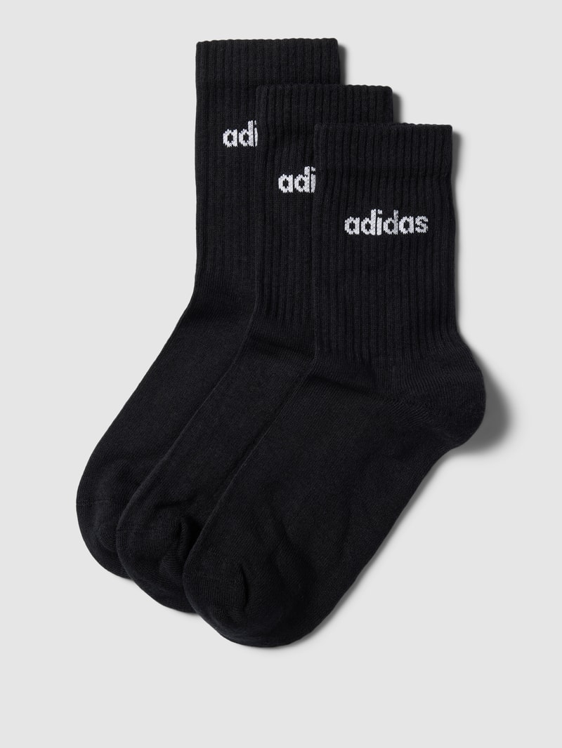 Socken mit Label-Details im 3er-Pack in schwarz