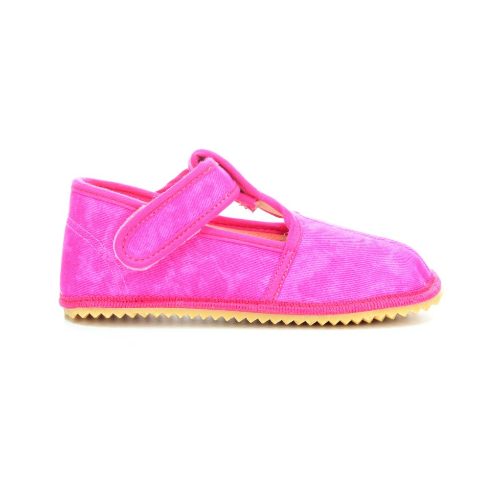 Beda Pink Batik schmalere Barfußhausschuhe (BF-060010/W/02)