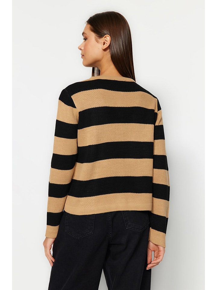 trendyol Cardigan in Camel/ Schwarz günstig kaufen