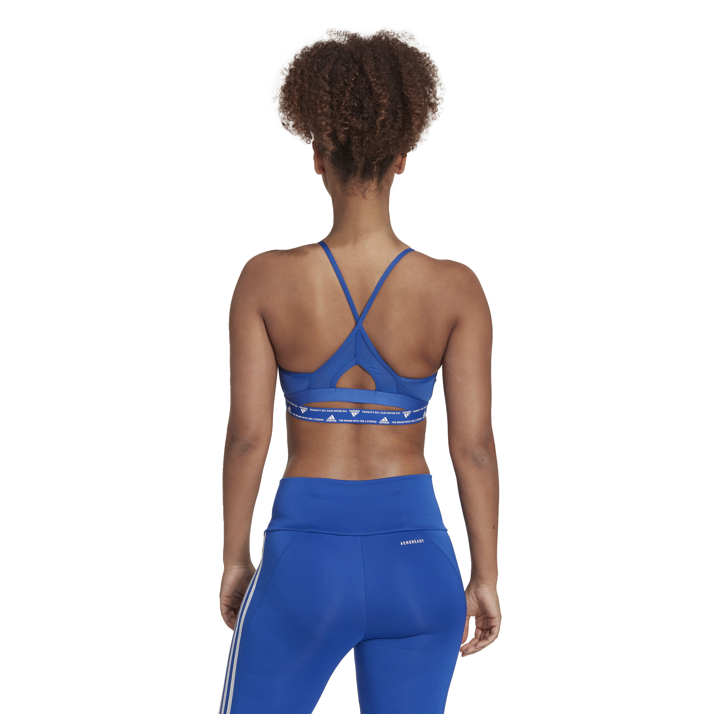 Aeroreact Low-Support 3 Stripes Sport-BH Damen - Blau