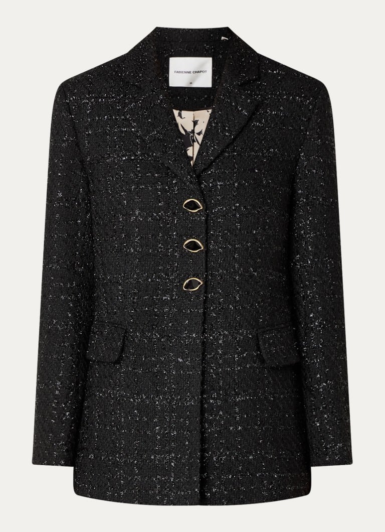Fabienne Chapot Cher blazer with tweed look and lurex