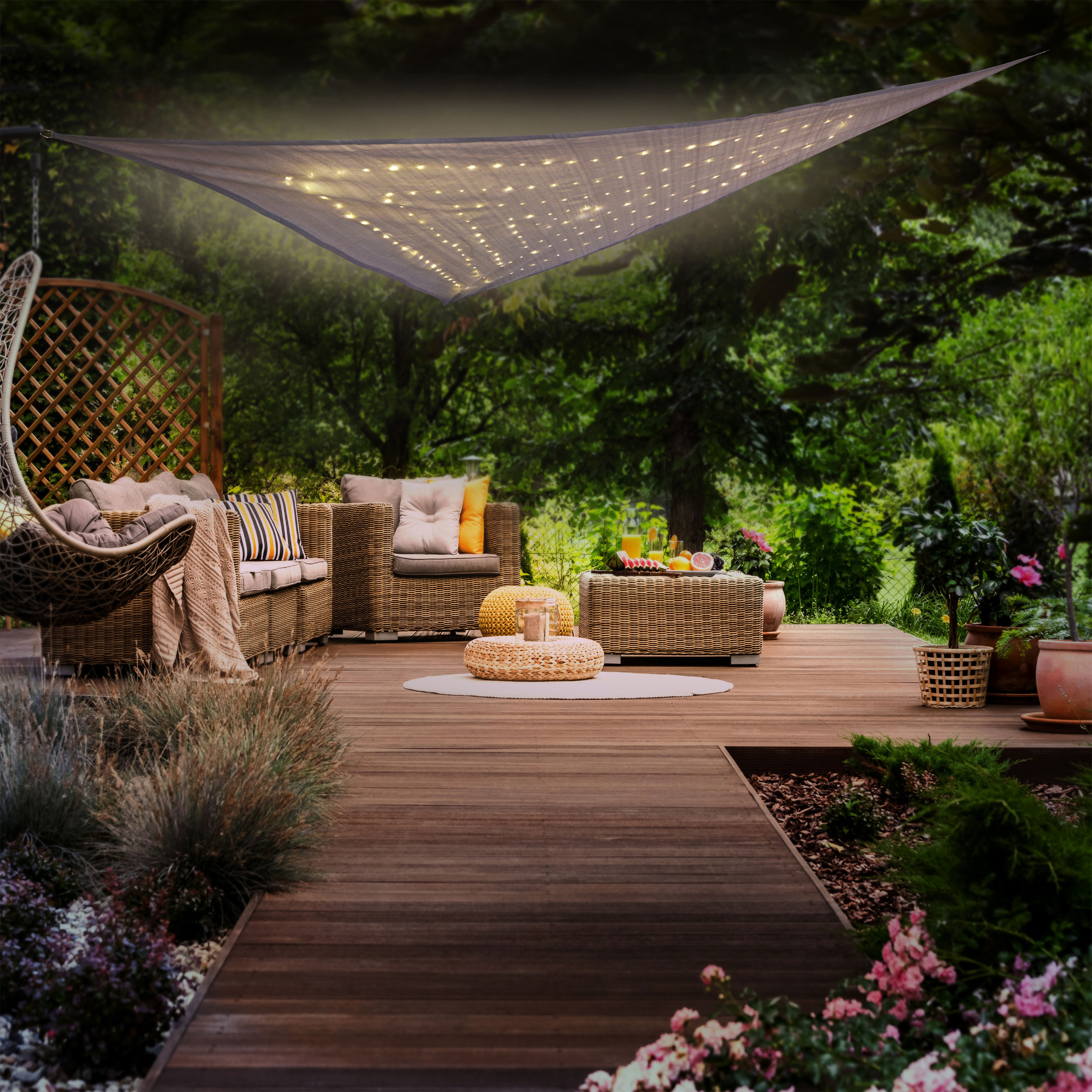 JUST LIGHT.LED-Solar Sonnensegel