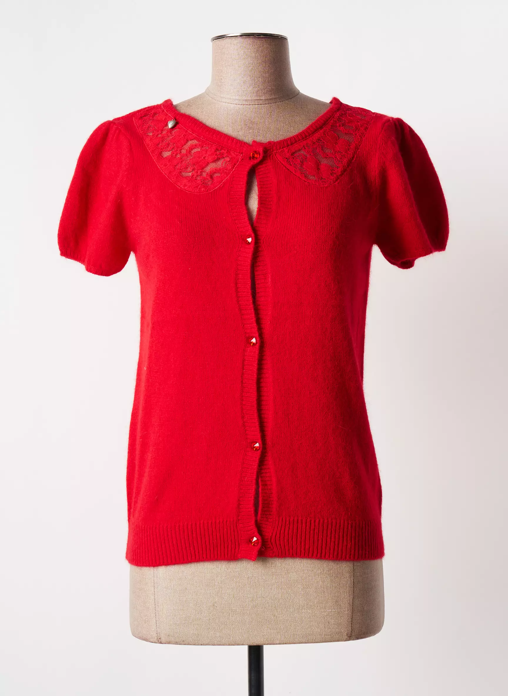 Lollipops Gilets Manches Courtes Femme couleur rouge