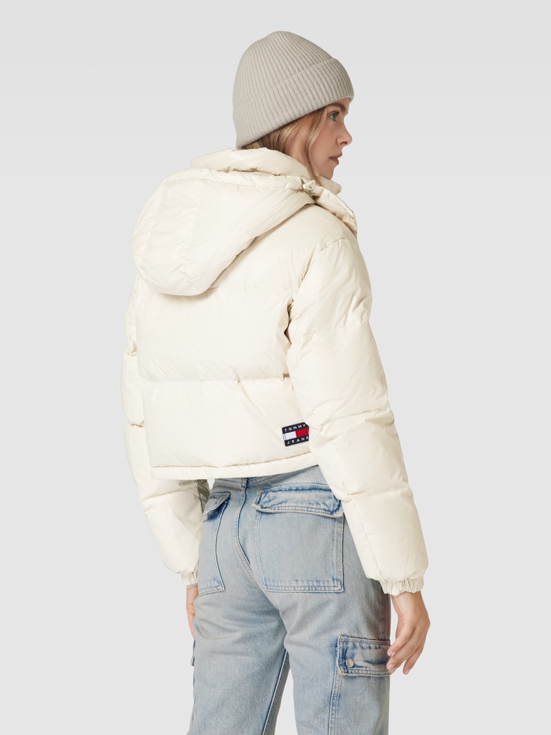 Cropped Daunenjacke mit Kapuze Modell 'ALASKA' in ecru