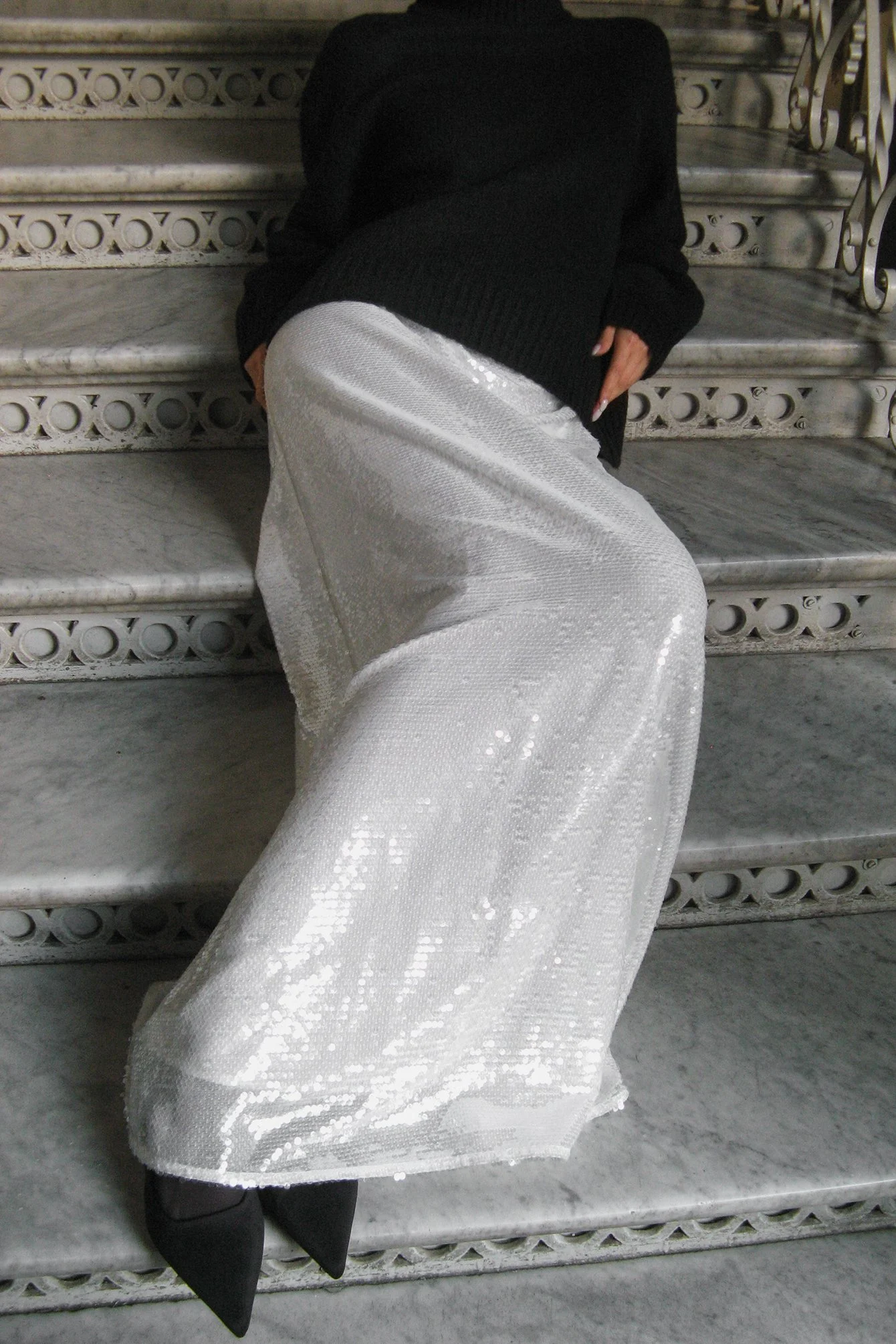 Bandeau-Kleid mit Pailletten