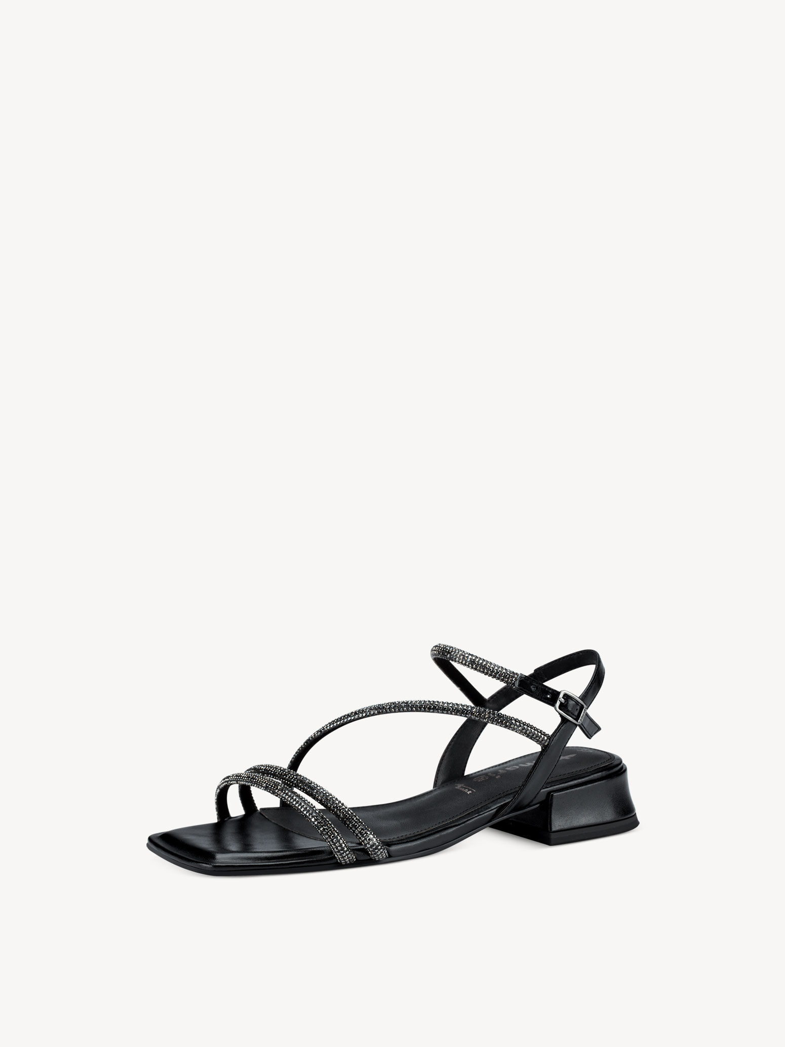 Sandale à talon - noir