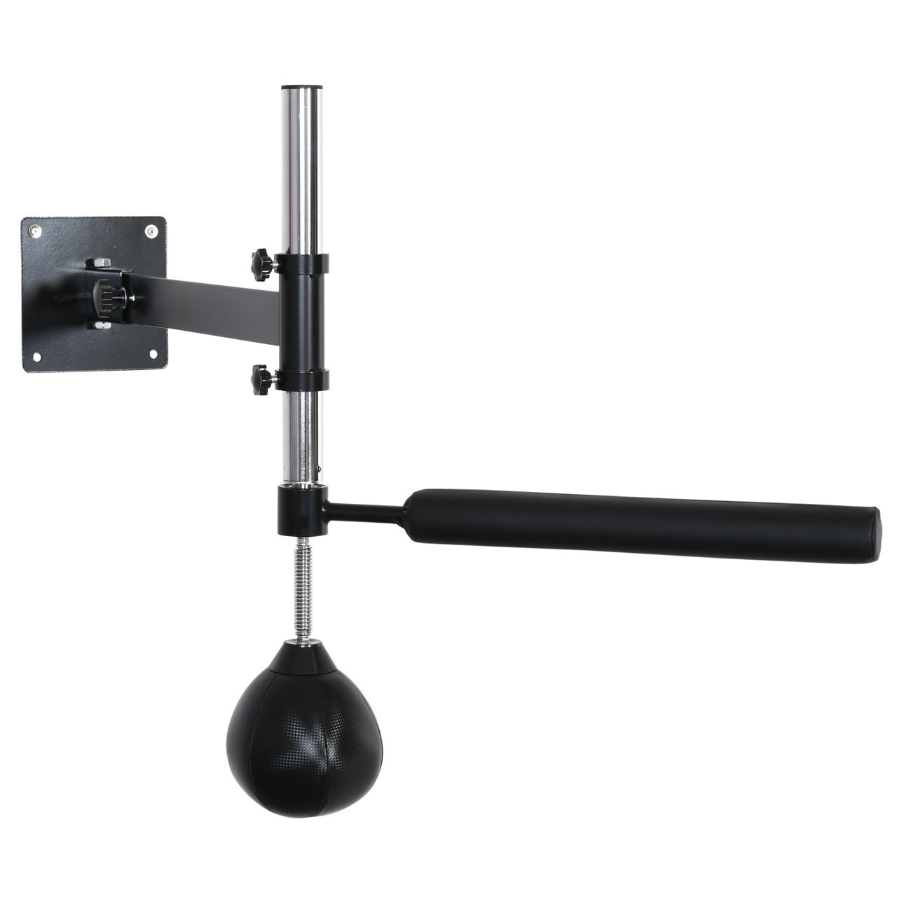 HOMCOM Boxgestell Boxtraining Wandhalterung klappbar mit drehbarer Reflexstange Speedball höhenverstellbar für Jugendliche und Erwachsene