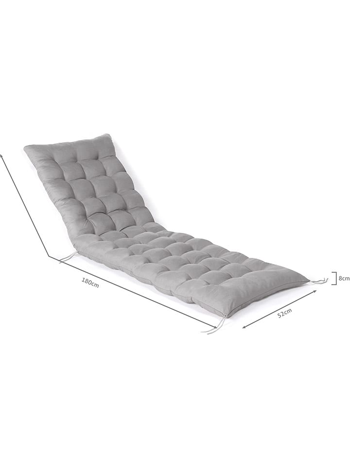 Inkazen 2er-Set: Liegestuhlauflagen in Grau - (L)180 x (B)52 cm günstig kaufen onesize