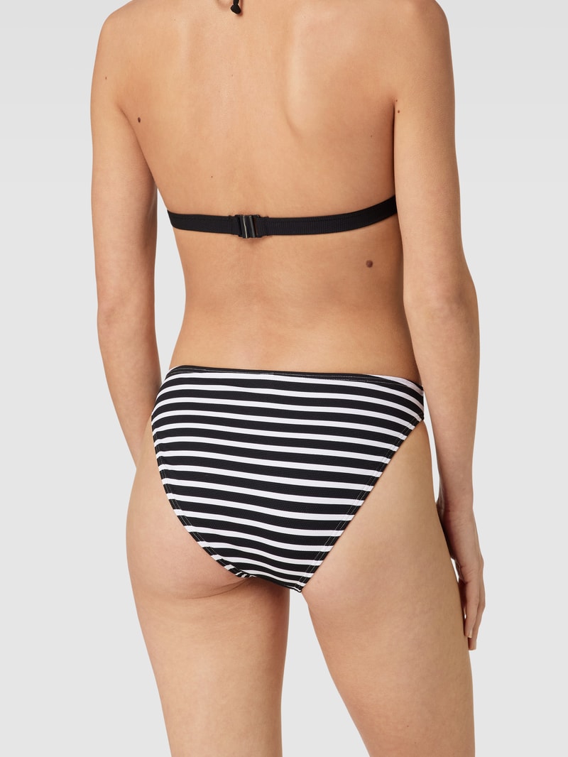 Bikini-Hose mit Streifenmuster Modell 'RCS mini brief' in schwarz
