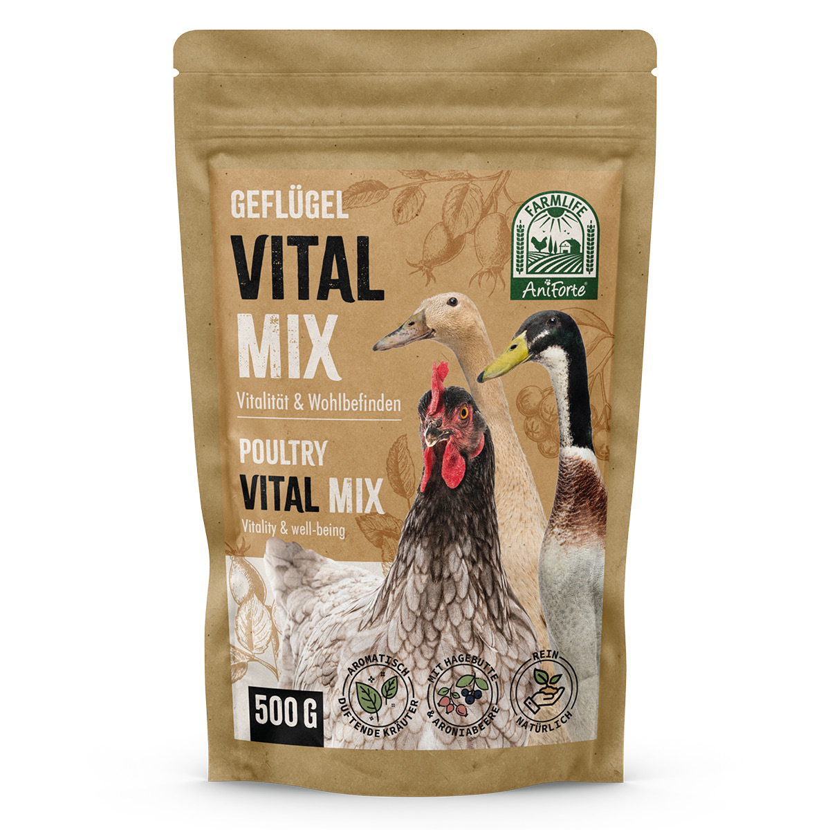 Aniforte Futter & Heu Aniforte FarmLife Geflügel Vital Mix Pulver 500g