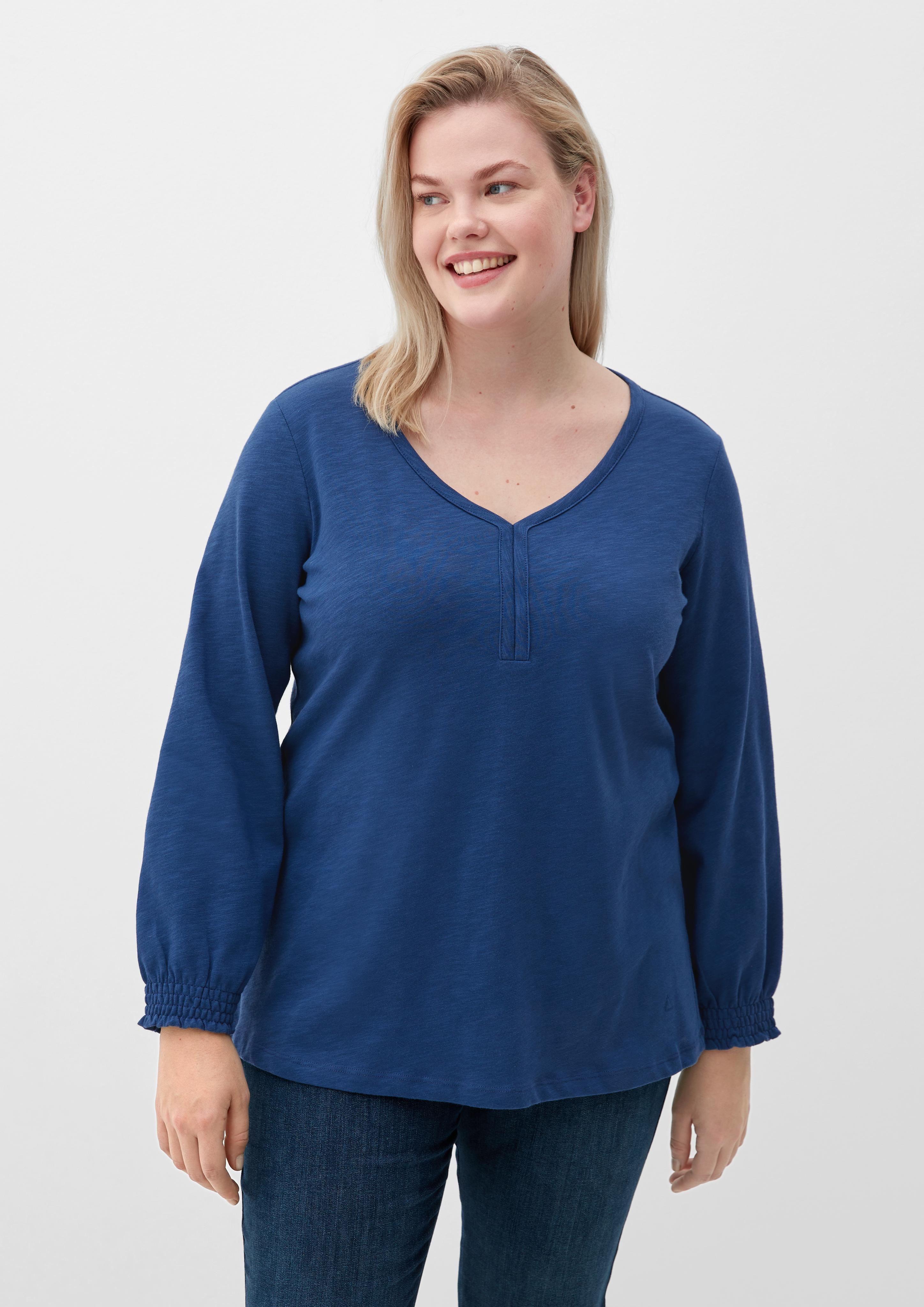 Blusenshirt mit Smokbündchen  2126028-5657