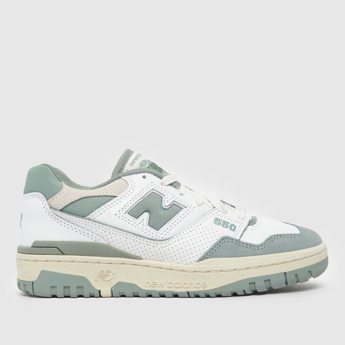 New Balance bb550 cipők fehér és zöld színben