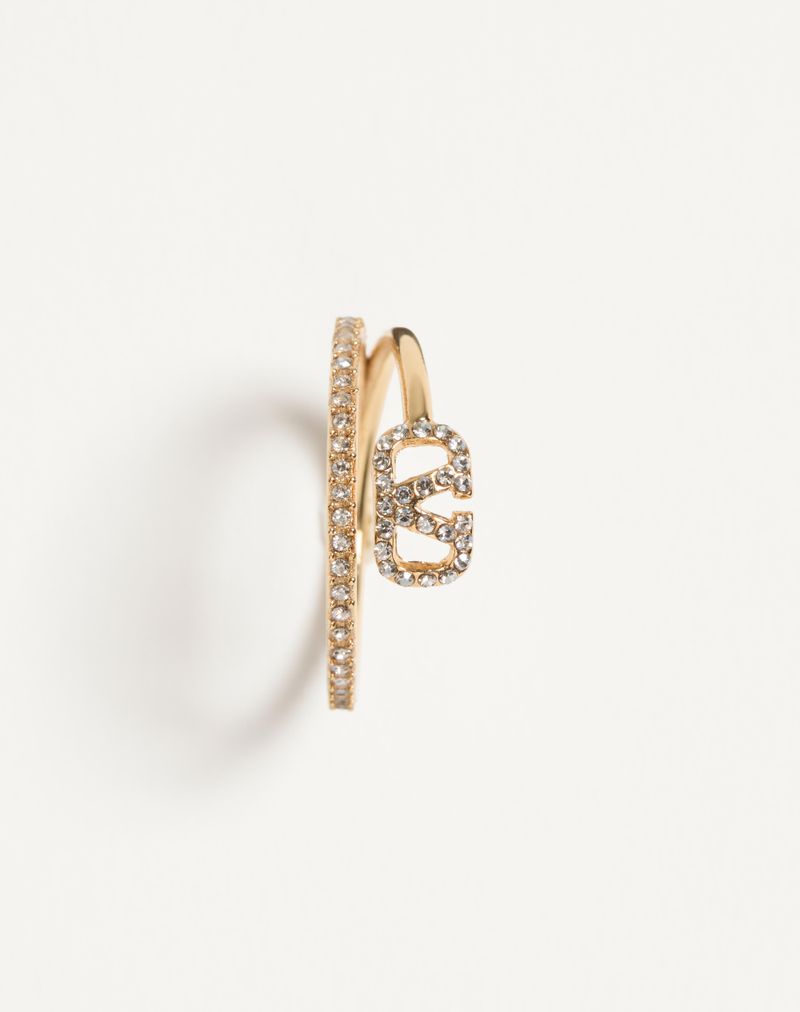 Anel exclusivo VLogo em metal e cristais Swarovski®