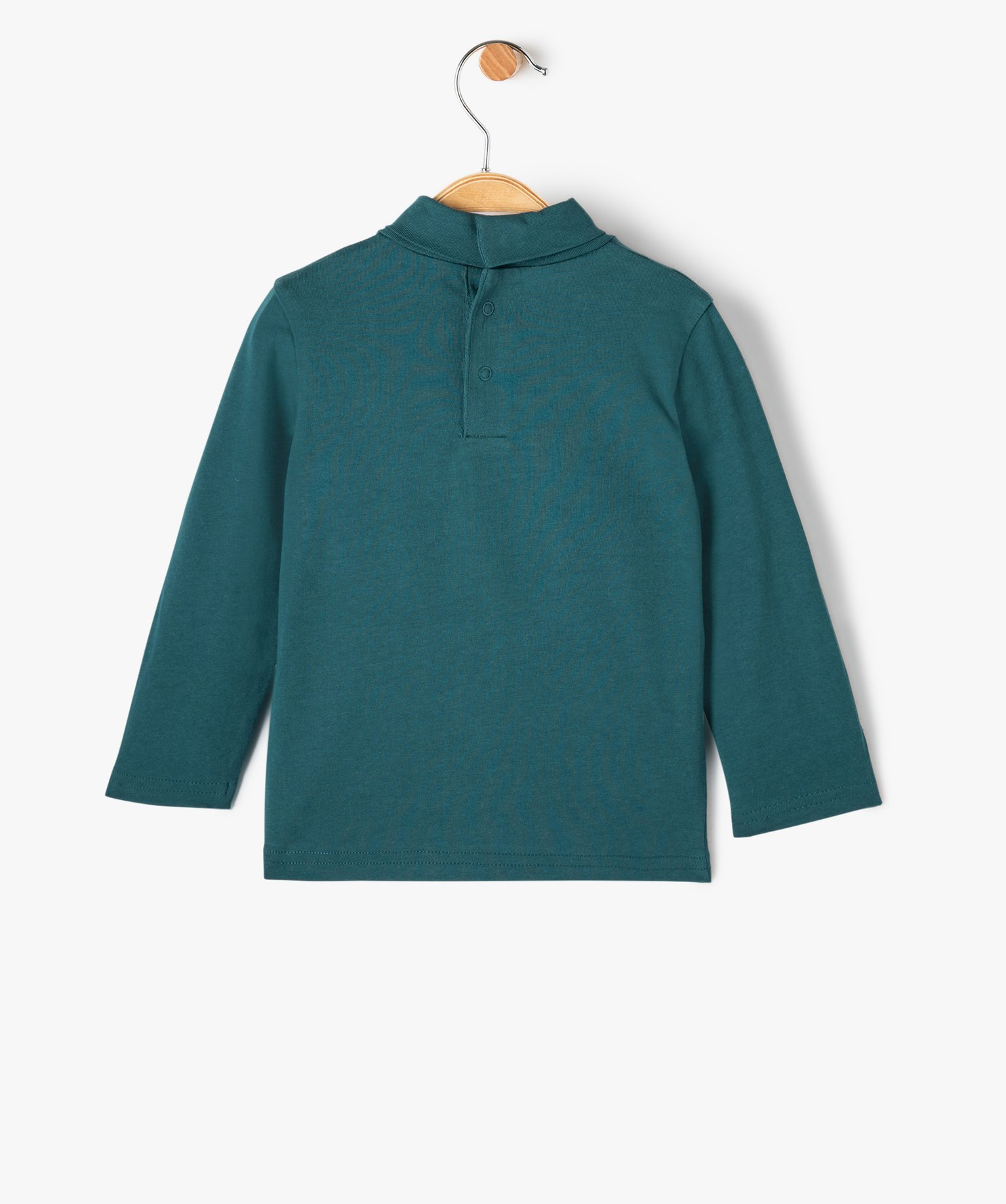 Tee-shirt bébé Garçon à manches longues et col roulé bleu | GEMO