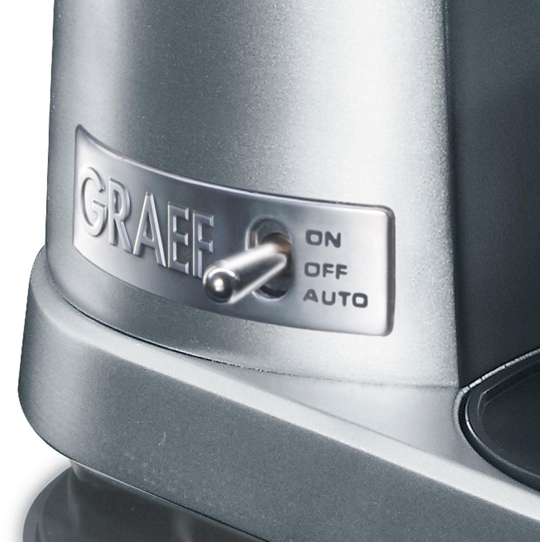 Graef Kaffeemühle CM 800, silber, 120 W, Kegelmahlwerk, 350 g Bohnenbehälter
