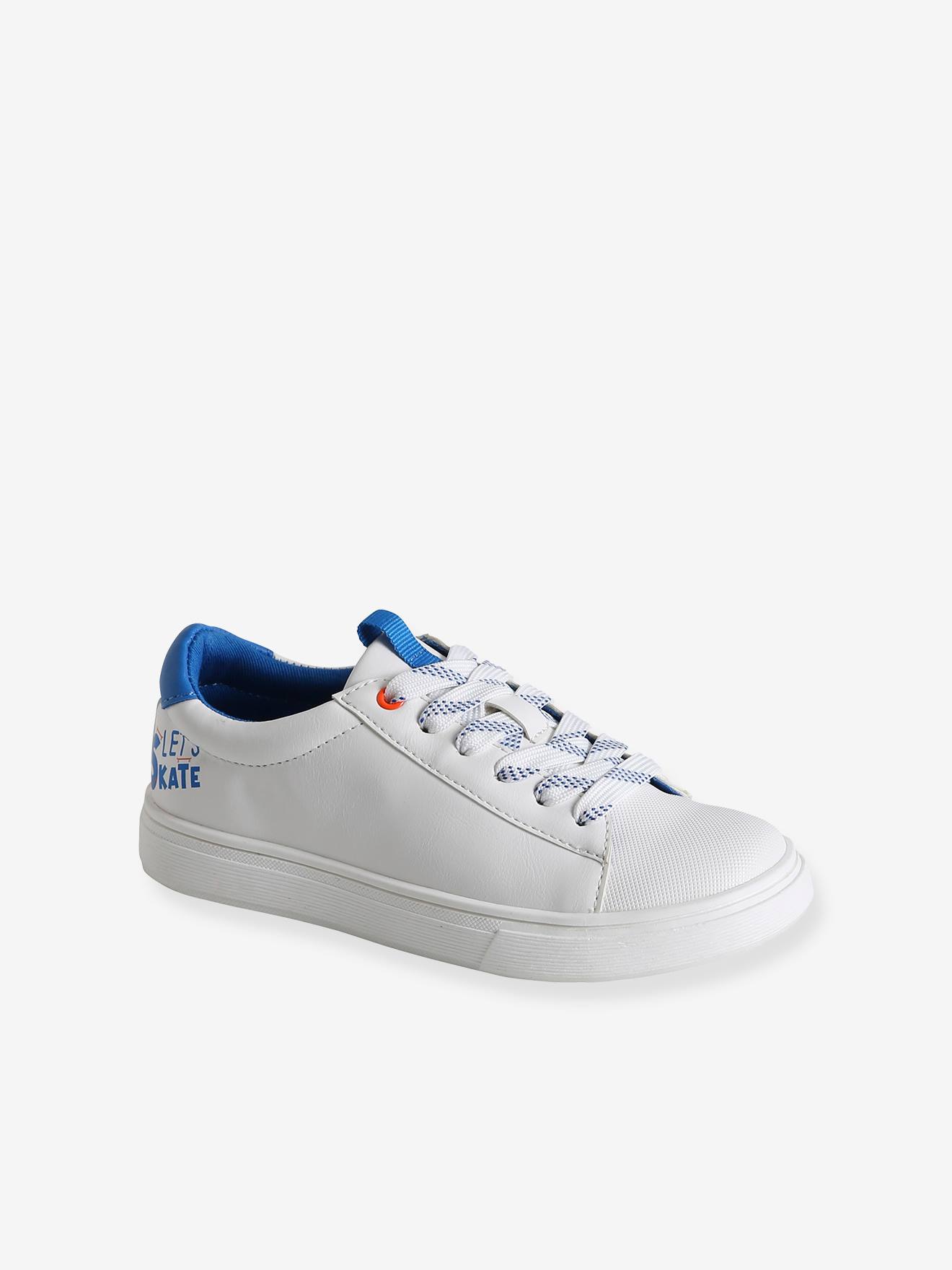 Vertbaudet Jungen Sneakers, Schnürung - weiß
