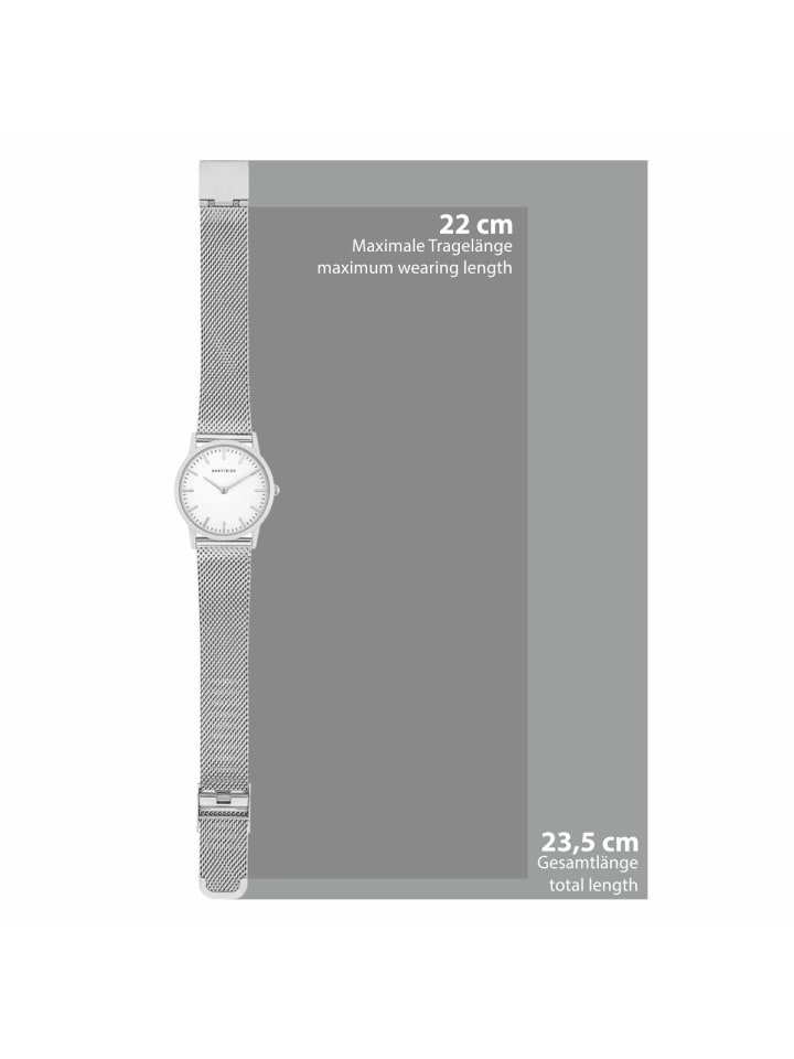 Eastside NY Damen Quarzuhr silber Edelstahl silber in silber günstig kaufen 20 cm