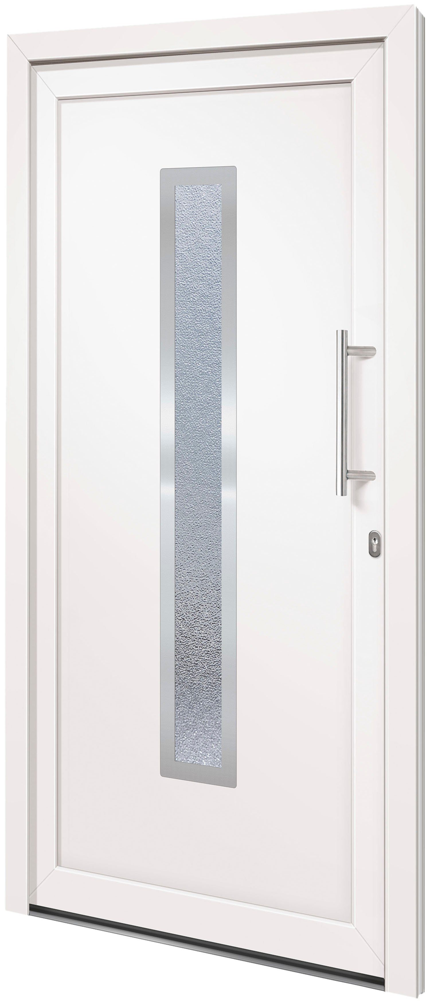 RORO Türen & Fenster Haustür Otto 16, BxH: 110x210 cm, weiß, ohne Griff, inklusive Türrahmen