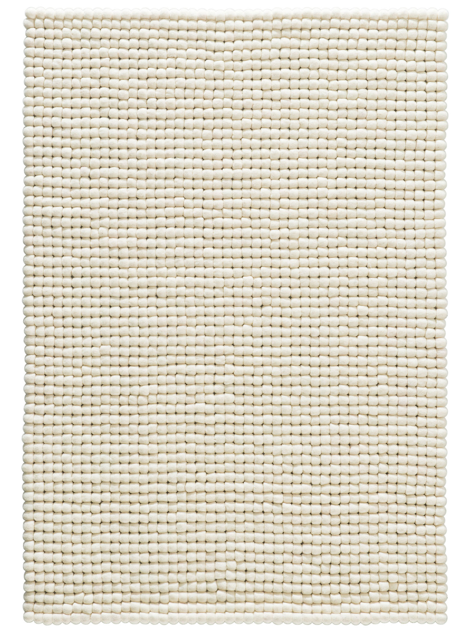 Smedby Filzkugel-Teppich, White
