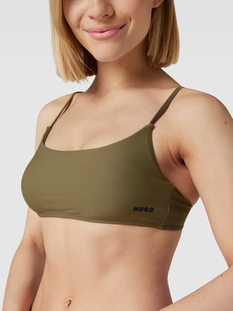 Bralette mit verstellbaren Spaghettiträgern Modell 'PURE' in khaki