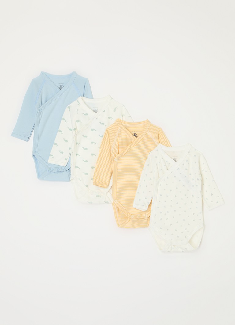 Pagliaccetti Petit Bateau in cotone biologico, confezione da 4