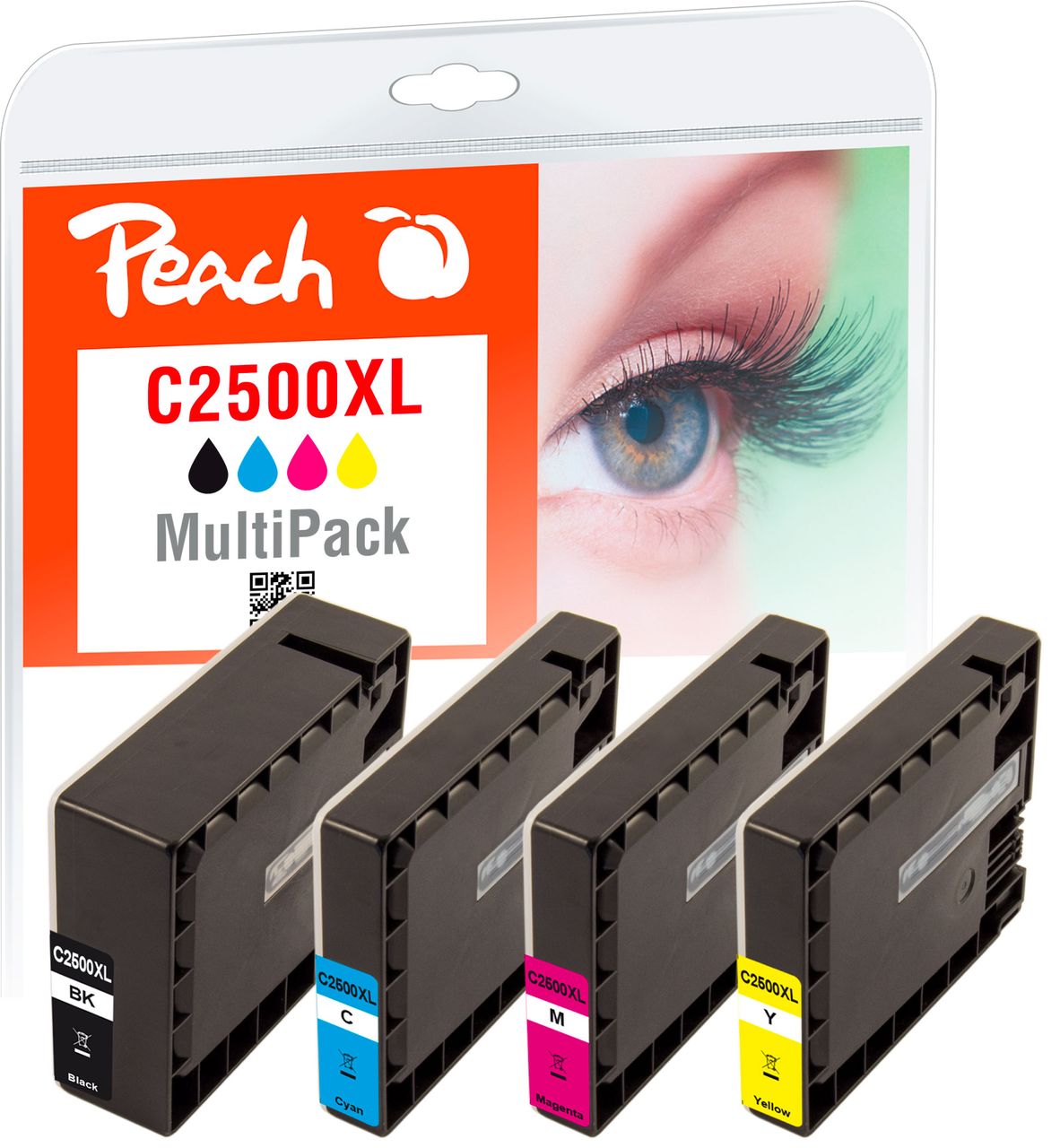Peach Spar Pack Tintenpatronen ersetzt Canon PGI-2500XL
