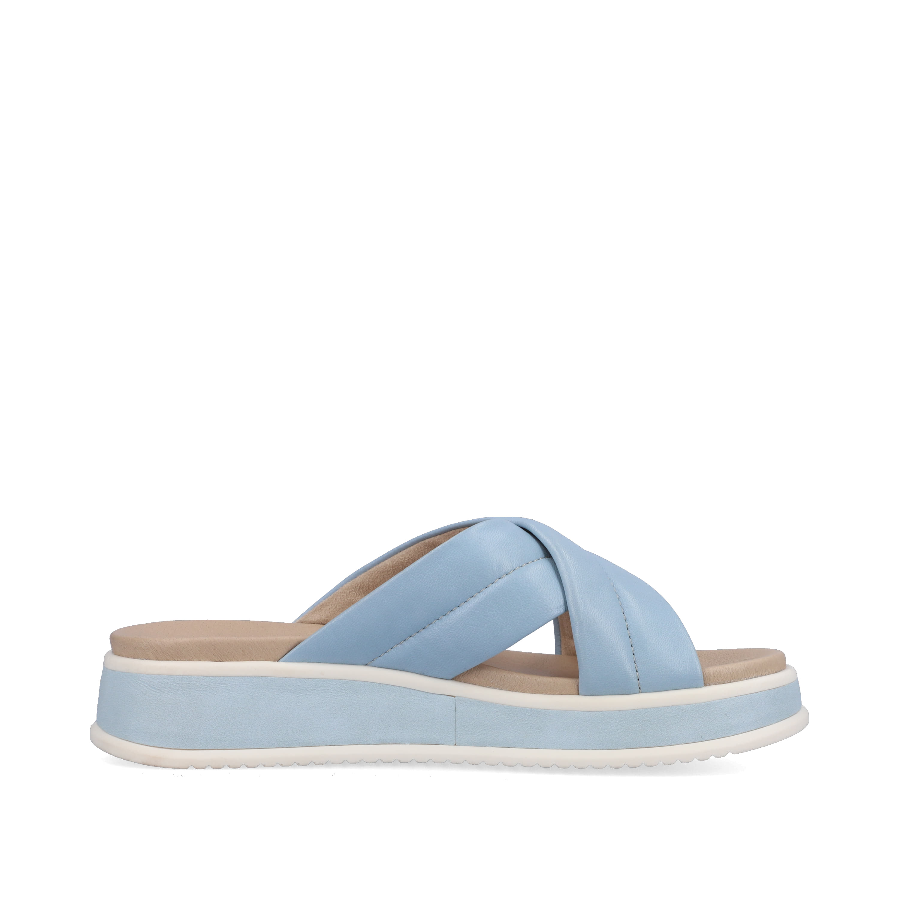 Rieker Damen Pantoletten light summer blue