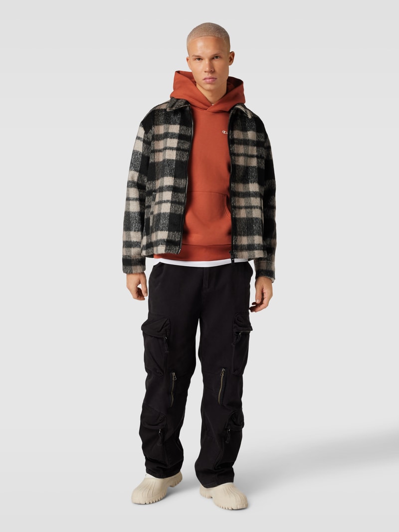 Oversized Hoodie mit Label-Detail in rostrot