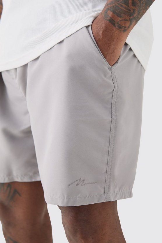 Plus mittellange Man Signature Badehose