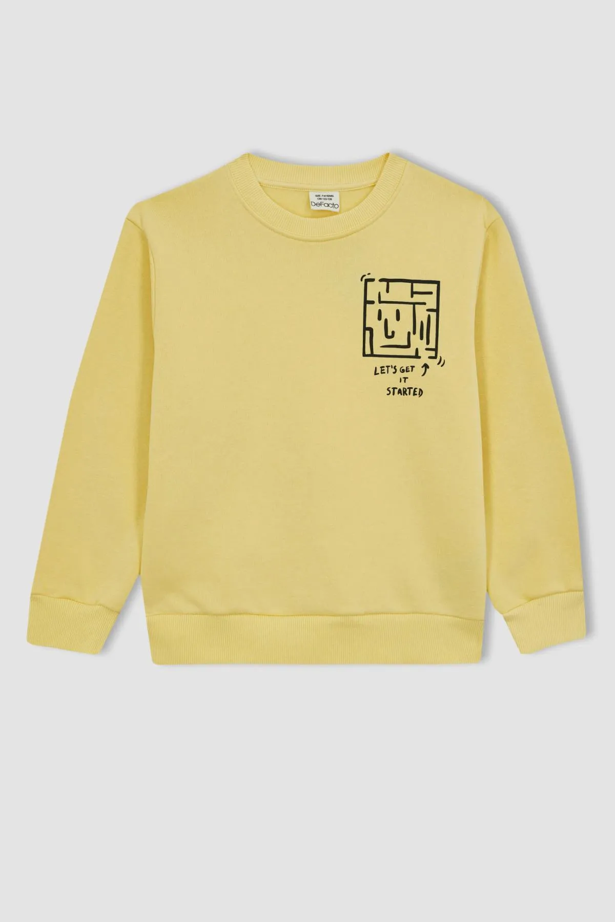 DeFacto  Dickes Sweatshirt mit normaler Passform und Rundhalsausschnitt für Jungen