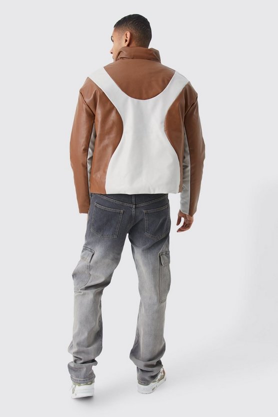 Lockere zerrissene Cargo-Jeans mit Farbverlauf