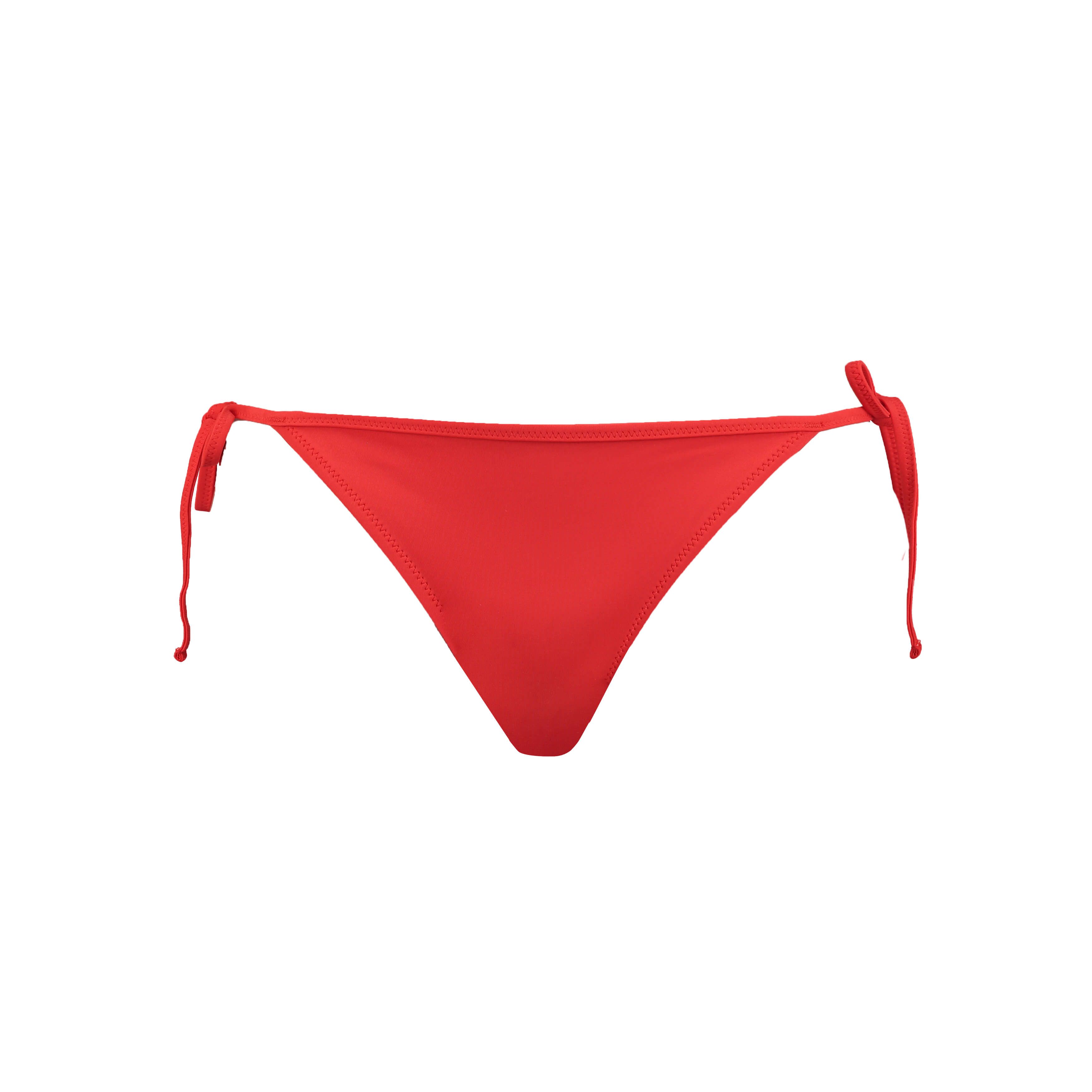 PUMA Side Tie rotes Damen Bikini-Unterteil
