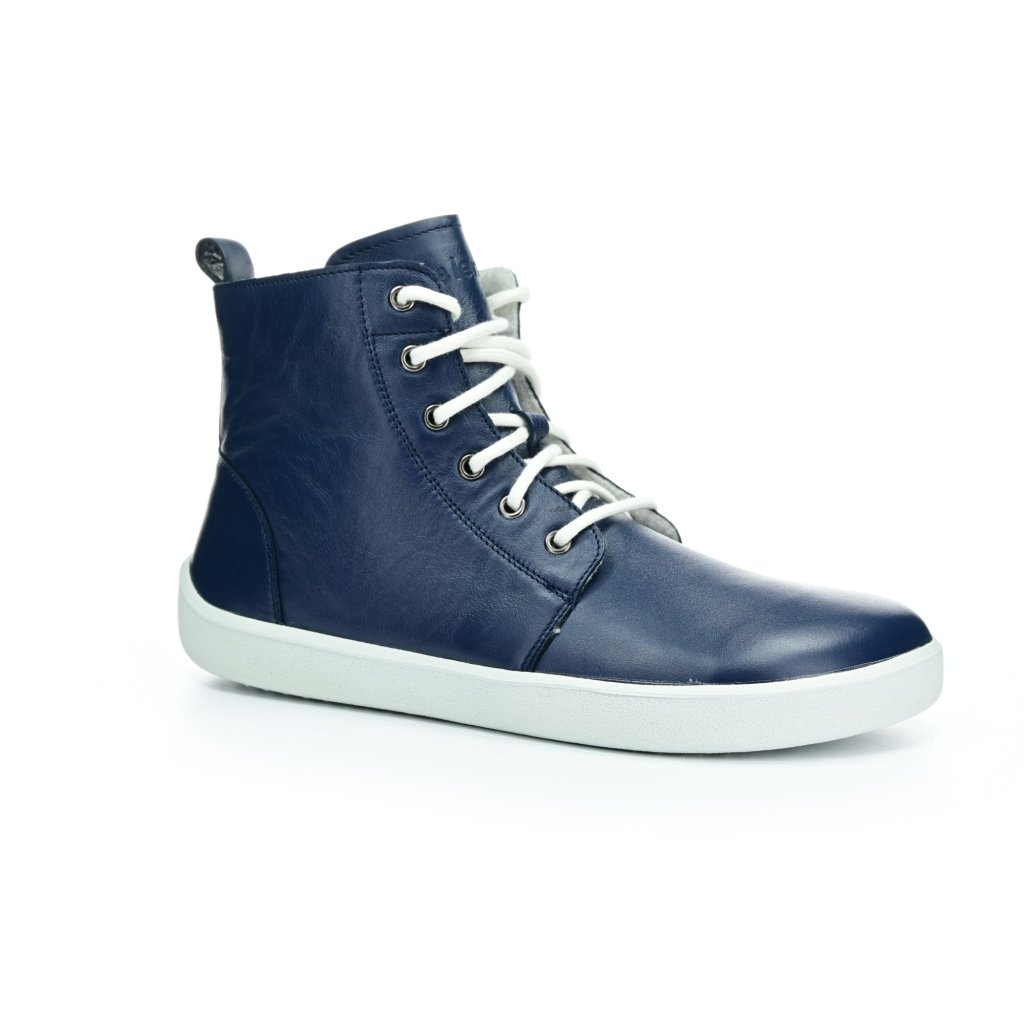Be Lenka Atlas Navy blaue Winterbarfußschuhe
