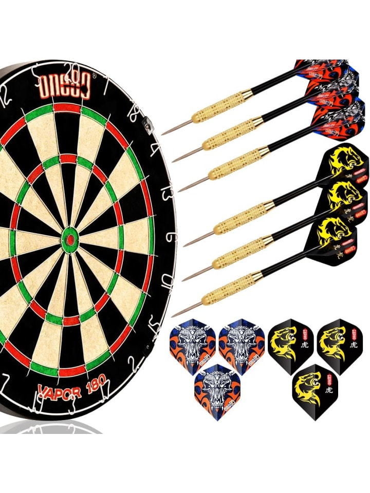 COFI 1453 Dartscheibe mit Pfeilen aus Sisal in Mehrfarbig günstig kaufen onesize