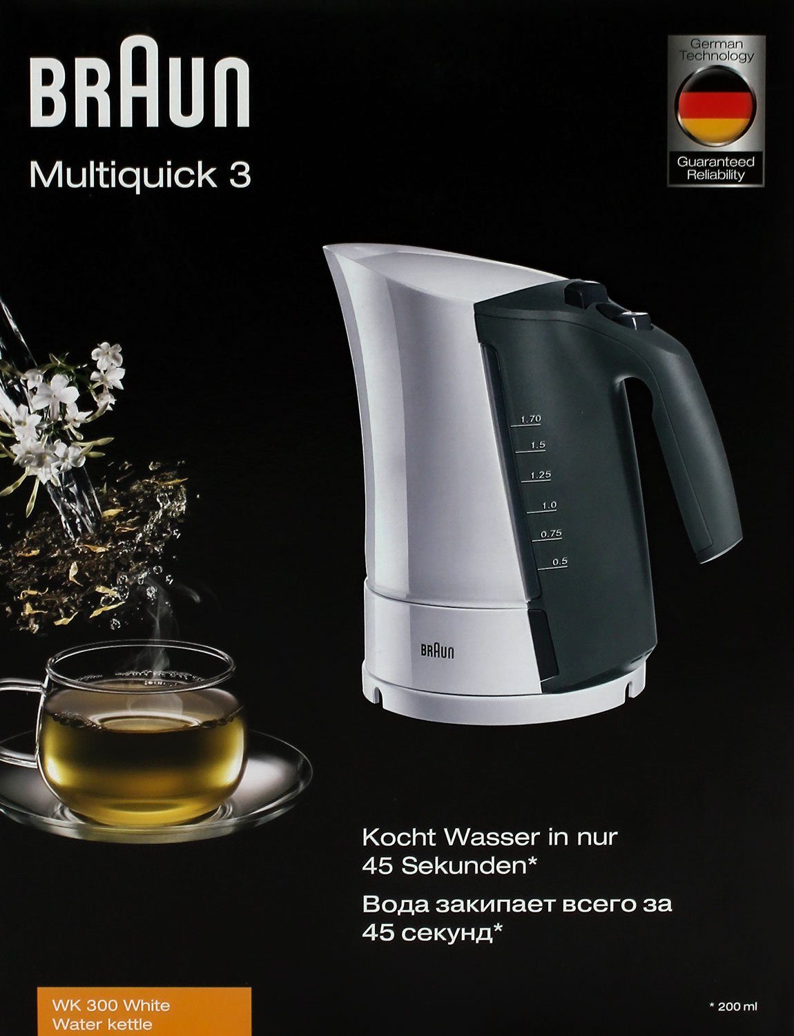 Braun Handmixer WK 300 Wasserkocher Multiquick 3 weiß