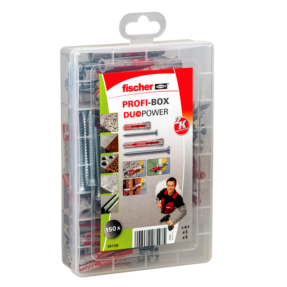 Fischer 541109 Profi-Box DUOPOWER Stecker kurz und lang mit Schrauben
