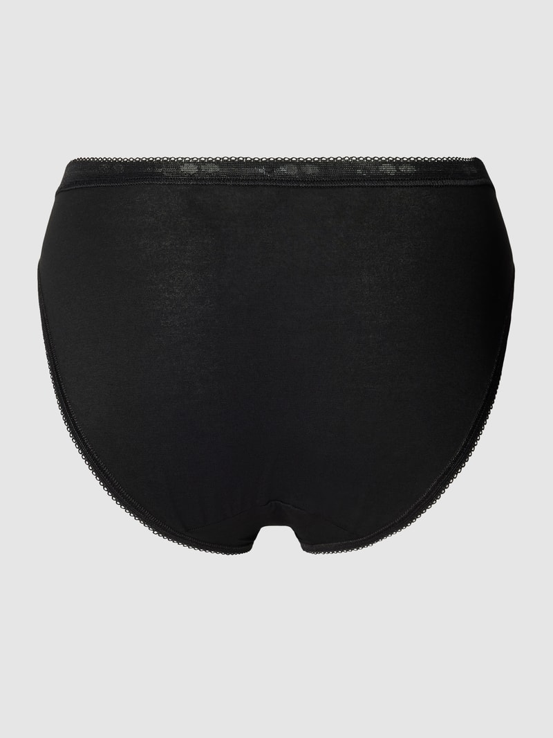 Slip mit Label-Detail im 4er-Pack in schwarz