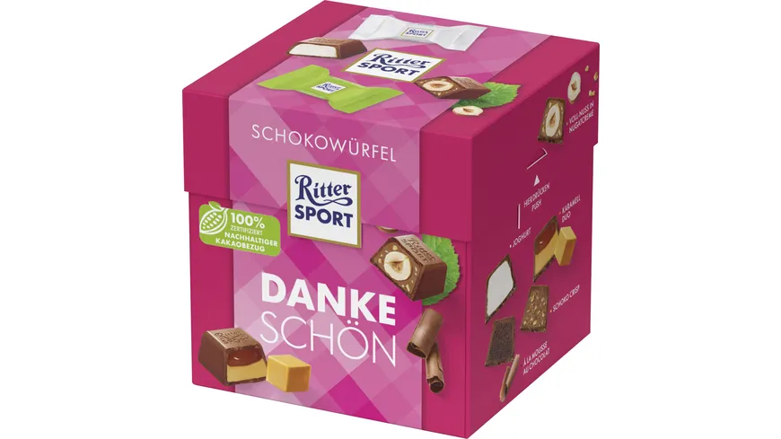 RitterSport Schokowürfel Dankeschön 176G Box 176 g