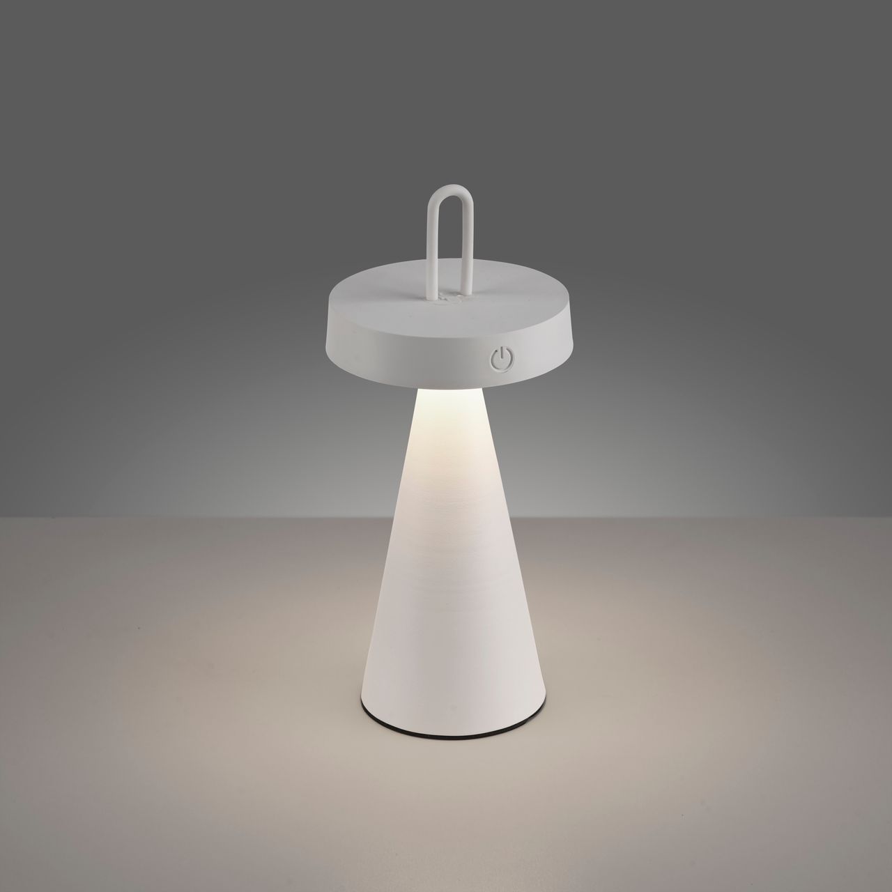JUST LIGHT Akku Tischleuchte ALWA, 1x LED-Board/1,50Watt/2700Kelvin, IP44, Weiss