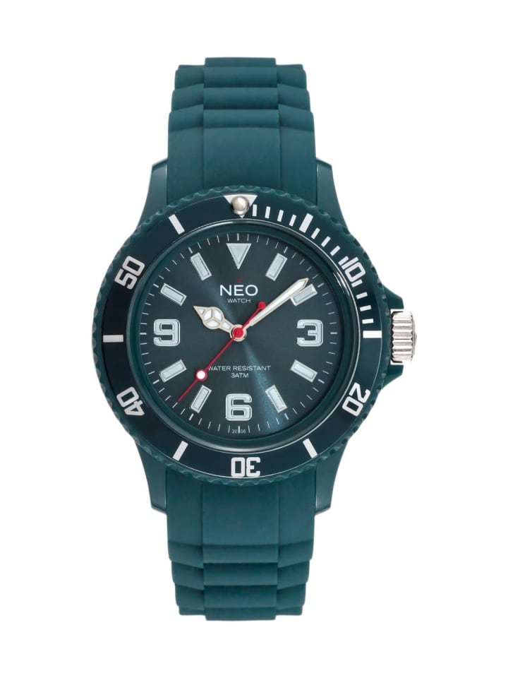 NEO Watch NEO Watch Armbanduhr aus Kunststoff in Petrol günstig kaufen onesize