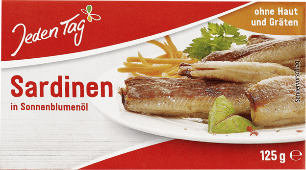 Jeden Tag Ölsardinen ohne Haut und ohne Gräten