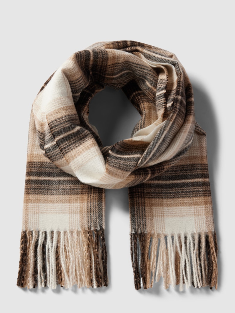 Schal mit Tartan-Karo Modell 'Afadi' in camel