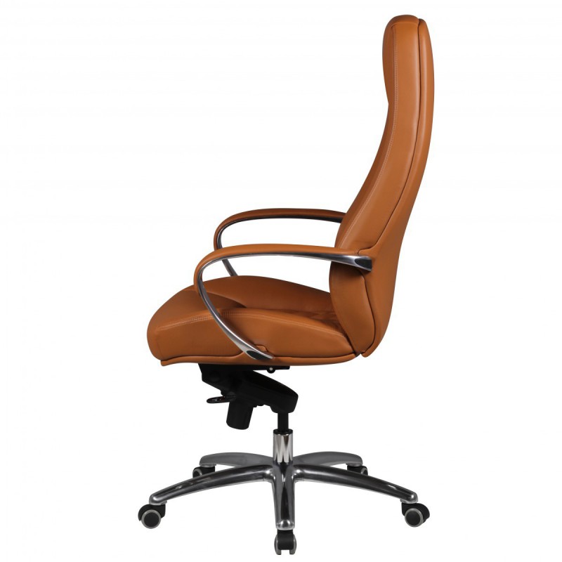 Amstyle Bürostuhl Austin Echtleder Caramel Schreibtischstuhl Chefsessel Drehstuhl mit Synchronmechanik