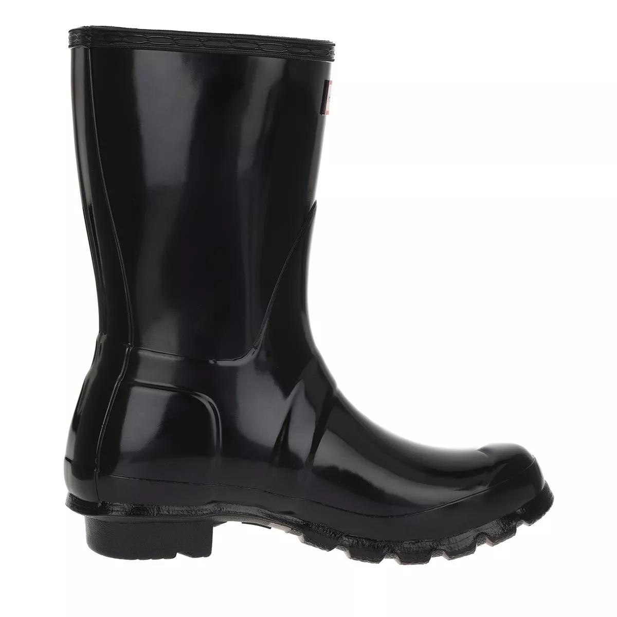 HUNTER Winterstiefel schwarz Original Short Gloss