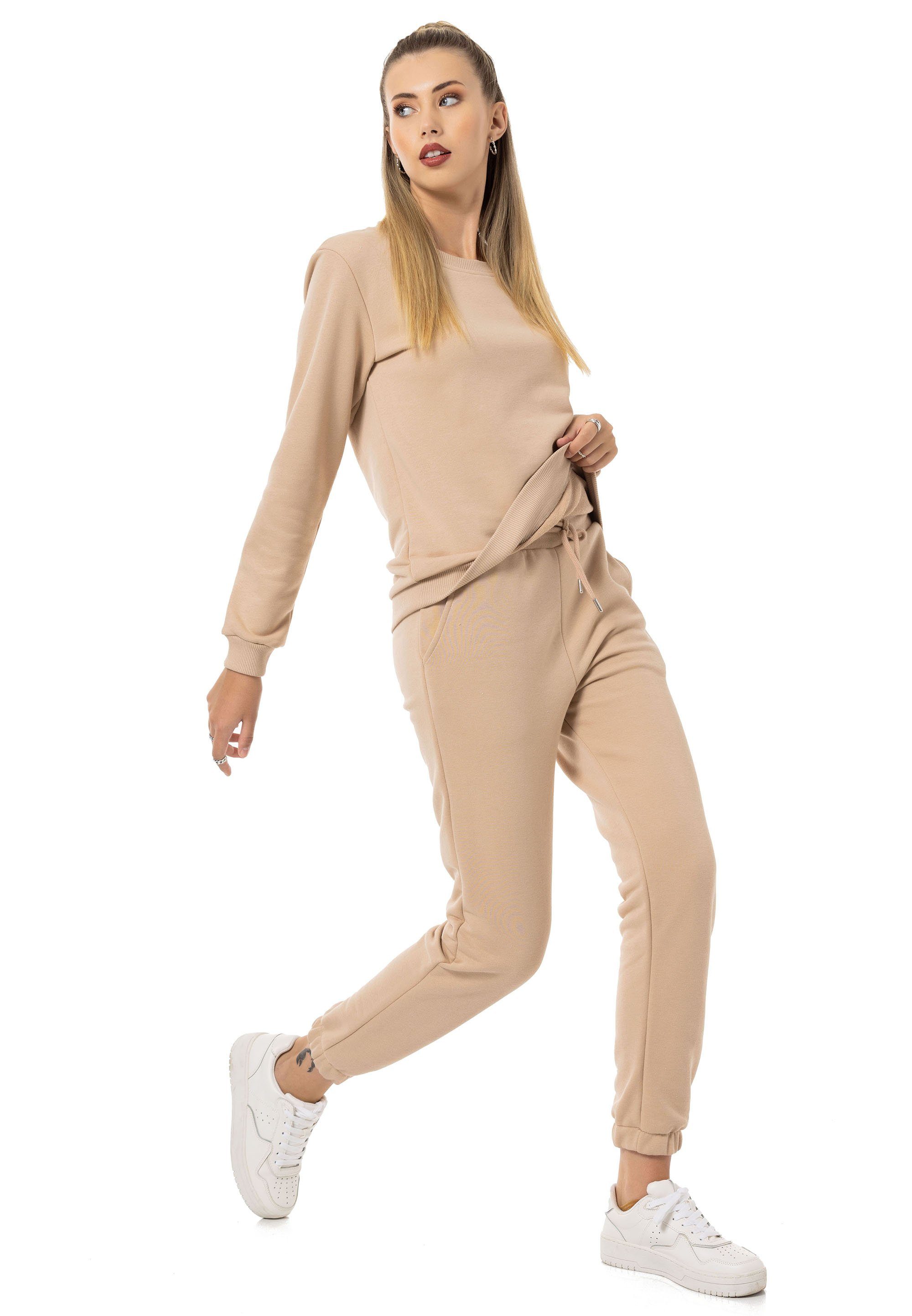 RedBridge Jogginganzug Sweatshirt mit Sweatpant Premium Basic (Spar-Set, 2-tlg), Premium Qualität