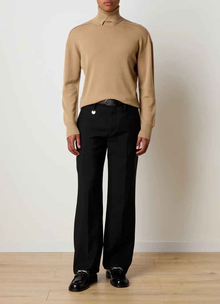 Maglione a collo alto in lana pregiata Burberry